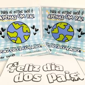 Cartão 3D Melhor Pai do Mundo