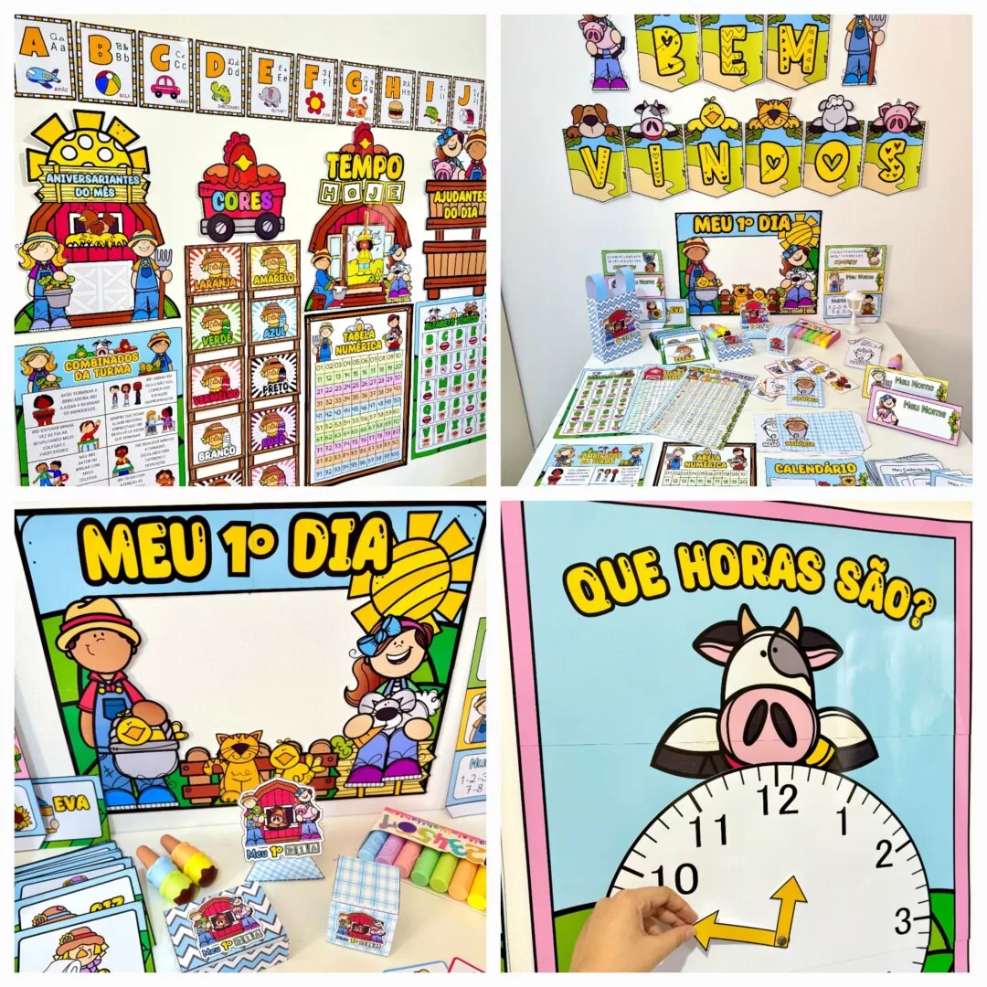 Kit Sala de Aula Fazendinha