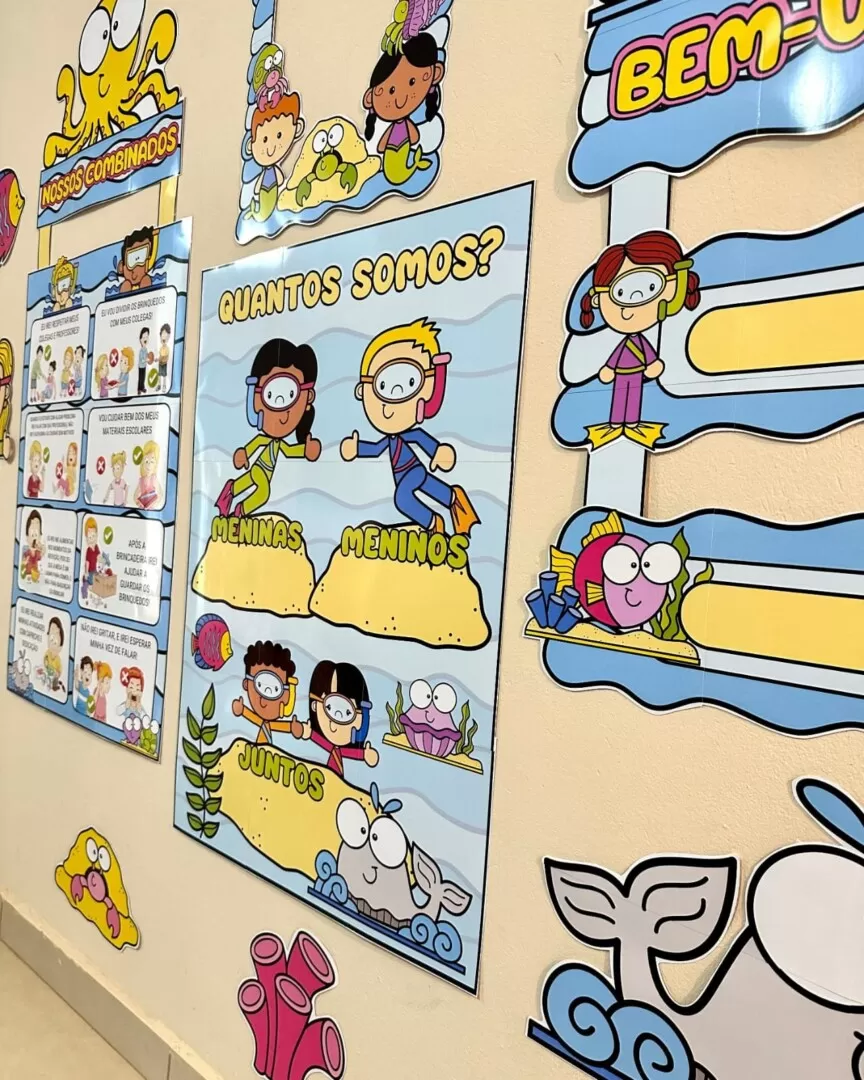 Kit Sala de aula Fundo do mar - Imagem 3