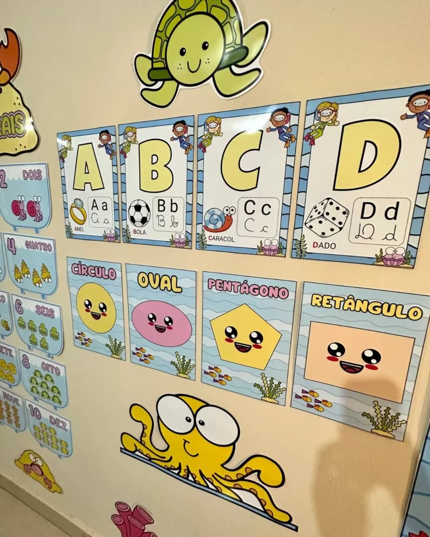 Kit Sala de aula Fundo do mar - Imagem 2