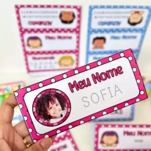 Crachá de Mesa Editável