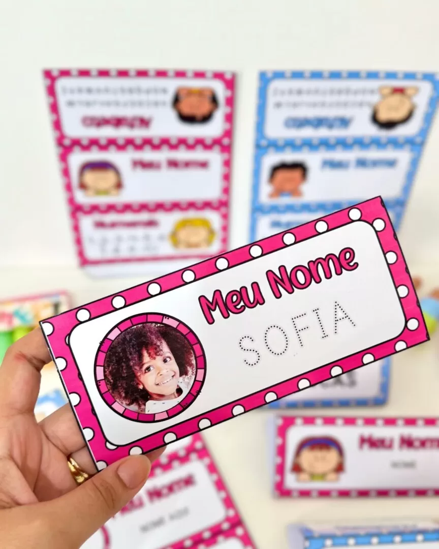 Crachá de Mesa Editável