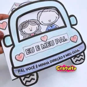 Grátis: Cartão Carrinho Dia dos Pais