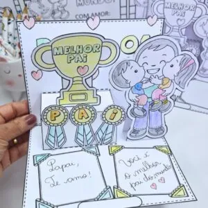 Pódio Pai número 1 e Diploma