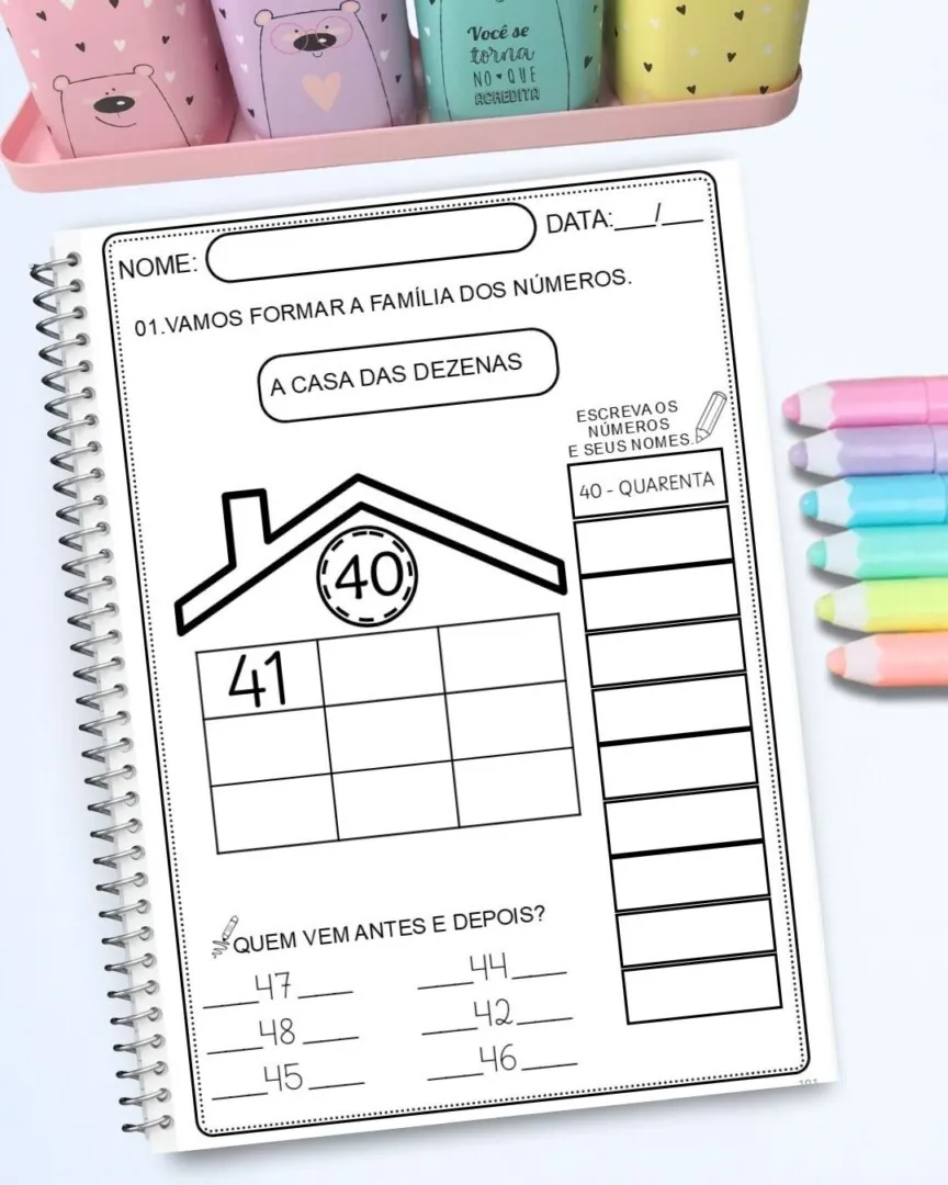 📘 Números até 99 – EducaçãoInfantil e Alfabetização com 160 Páginas - Imagem 12