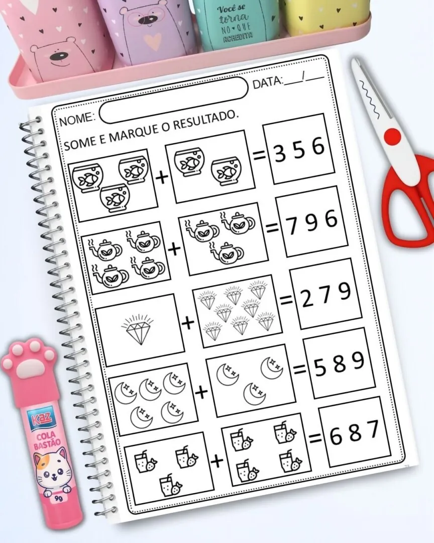 📘 Números até 99 – EducaçãoInfantil e Alfabetização com 160 Páginas - Imagem 6