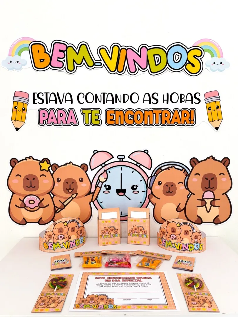 Volta ás aulas tema Capivara