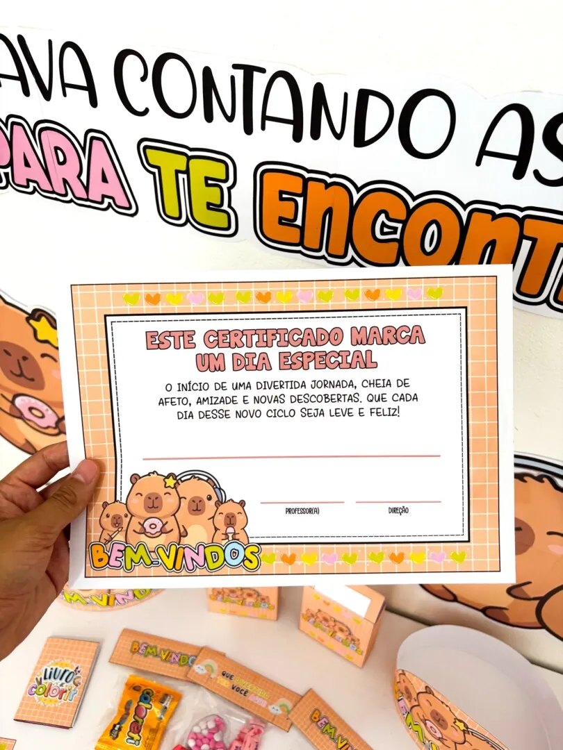 Volta ás aulas tema Capivara - Imagem 2