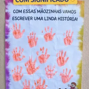 Cartaz Acolhida Carimbo das mãos