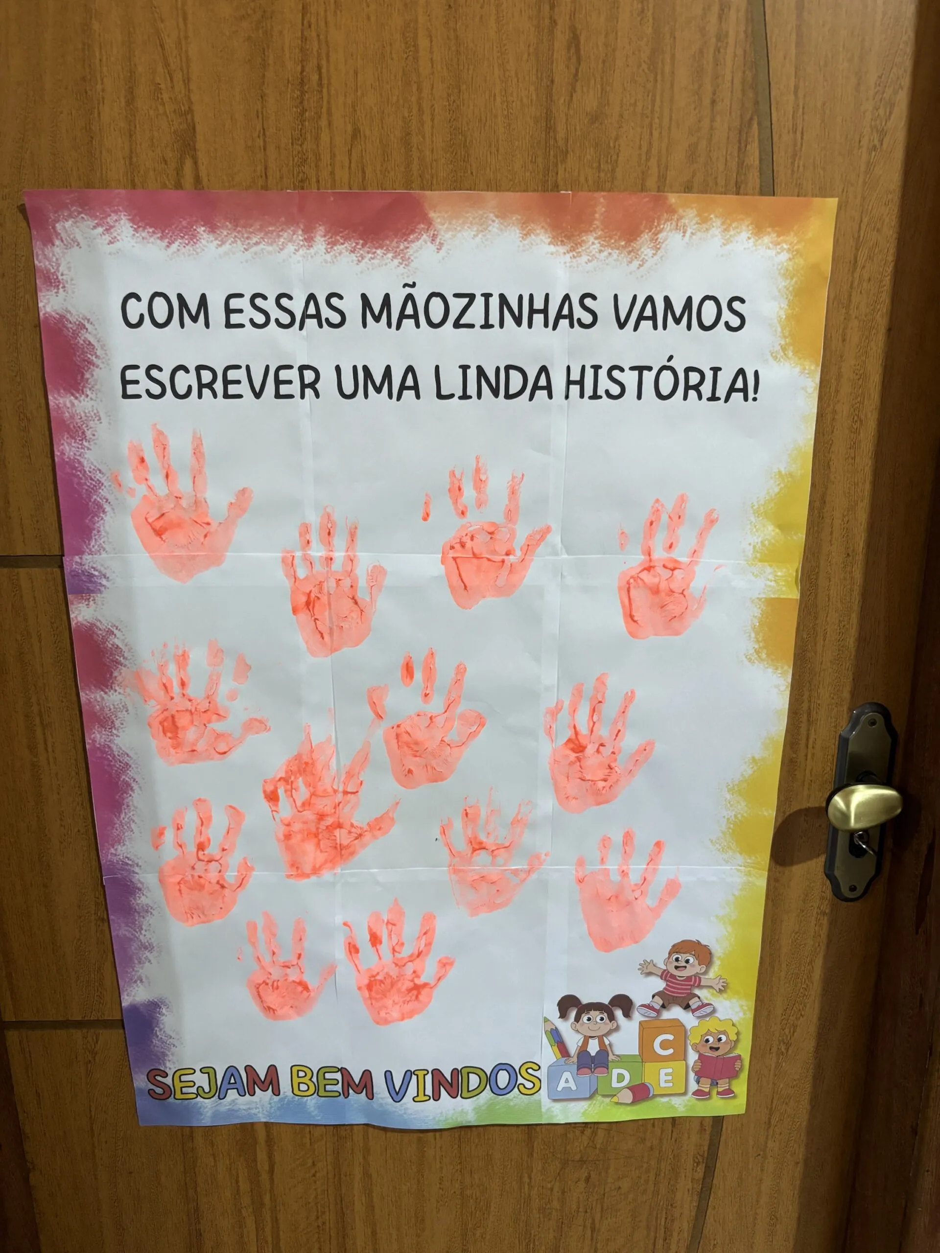 Cartaz Acolhida Carimbo das mãos - Imagem 2