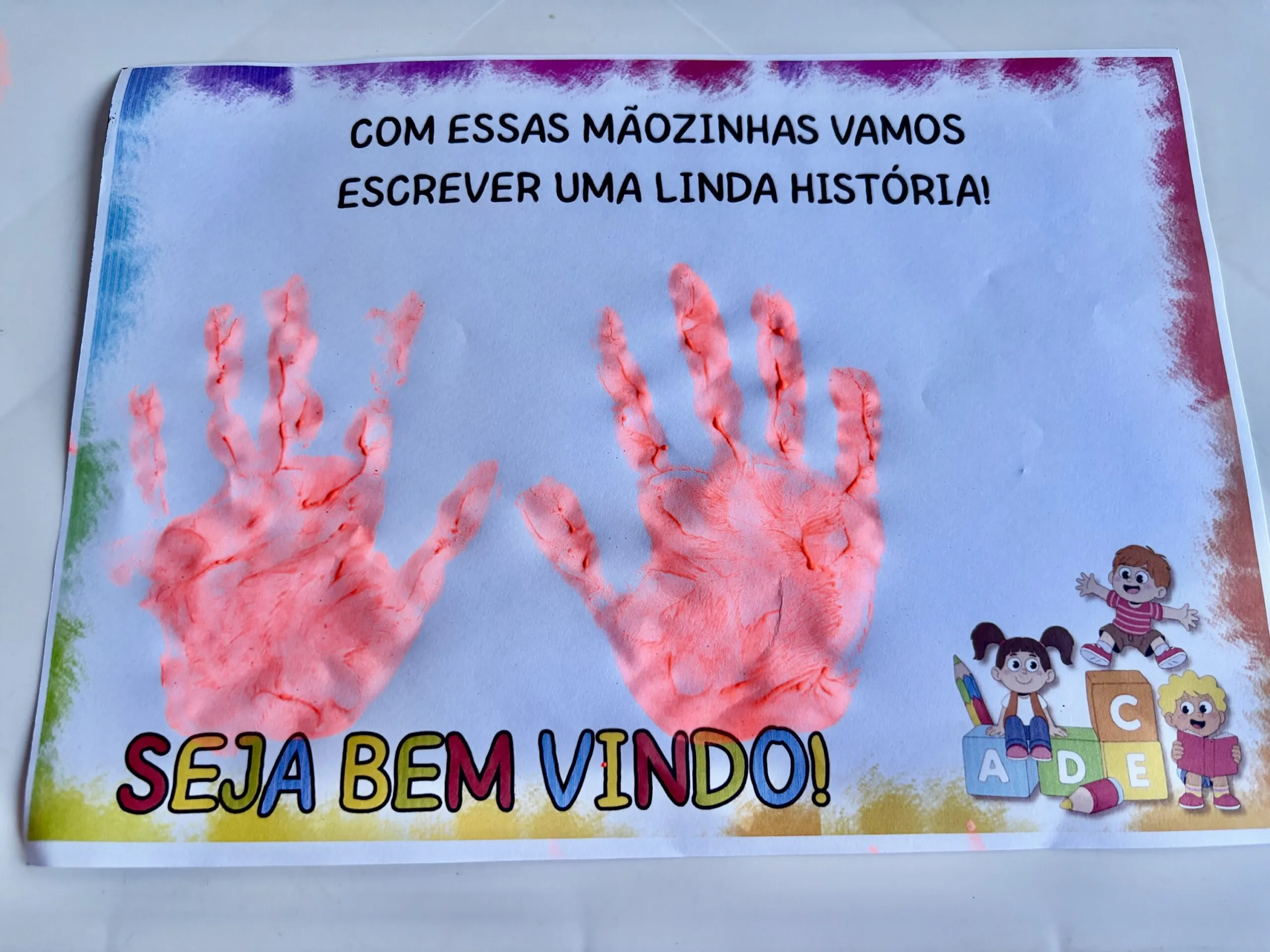 Cartaz Acolhida Carimbo das mãos - Imagem 3