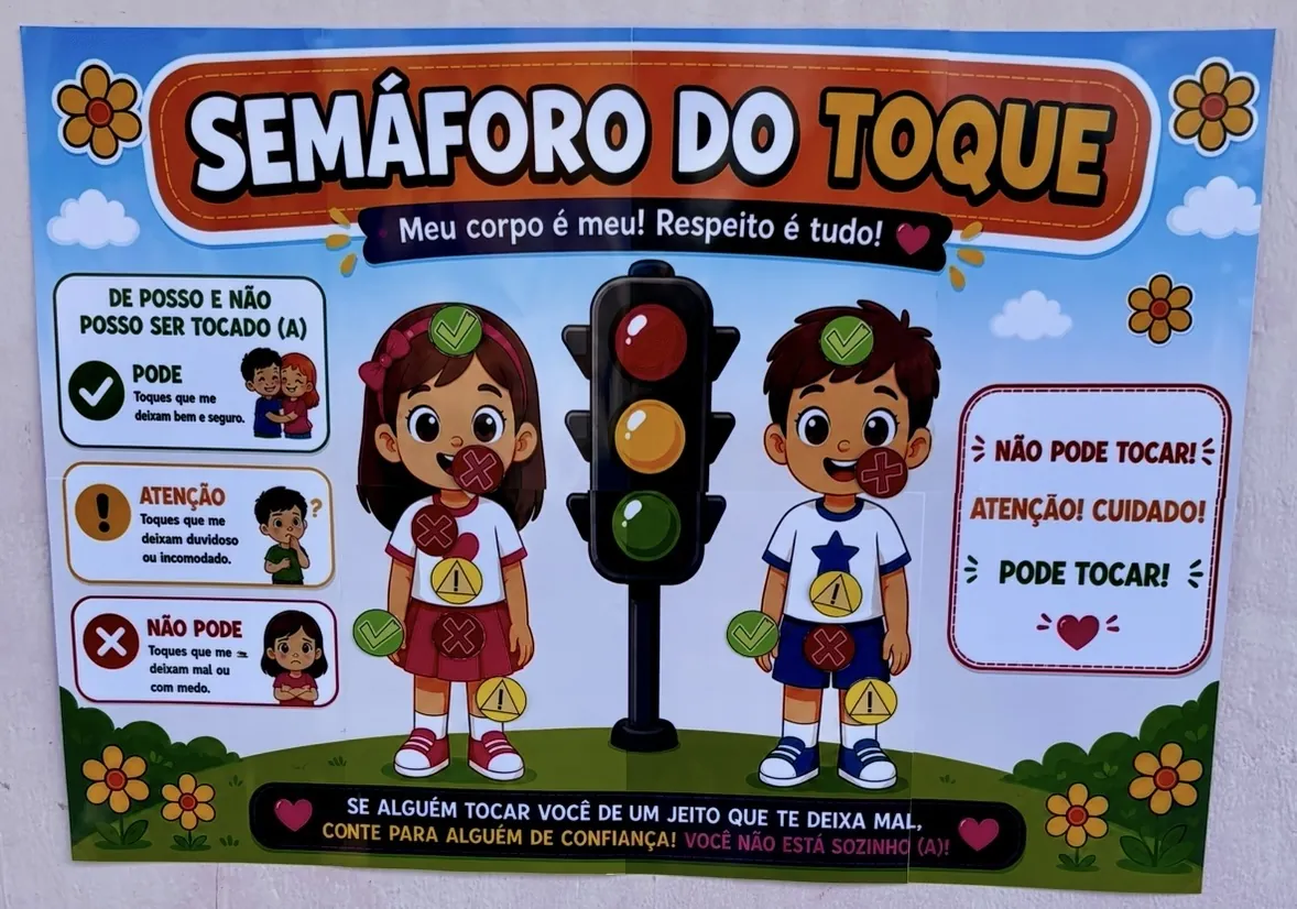 Maio Laranja- Painel, plaquinhas e atividade