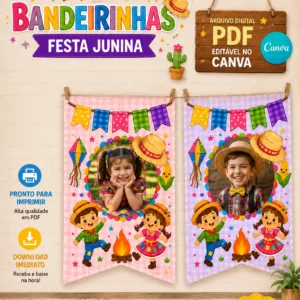 Bandeirinhas com fotos
