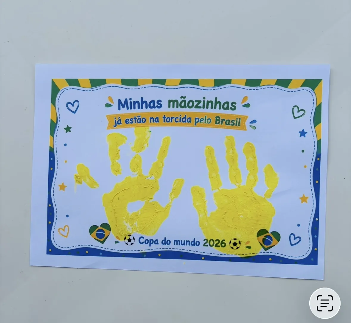 Cartaz Carimbo de Mãos Copa - Imagem 2